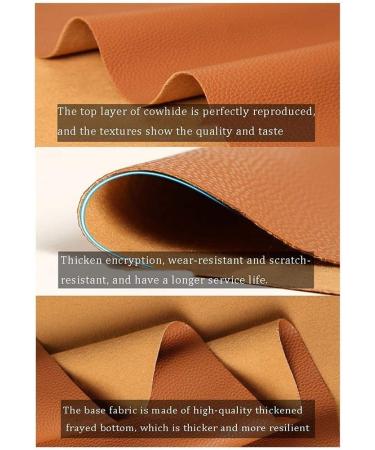 Premium Faux Leather Fabric - Soft Litchi Vinyl Upholstery (Red 1.38x8m) | Ideal for Crafting & Upholstery - Buy Online on GoSupps.com