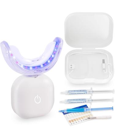 Teeth Whitening Kit Gel Pen Strips 32X LED Light Tooth Whitener with Charging Case 2 Teeth Whitening Gels and 1 Desensitizing Gel Professional Oral Beauty Products Dental Tools Mouth Trays