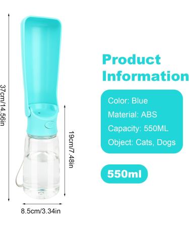 VFANDV Portable Pet Drinking Bottle - Leak-Proof 550ml Dog & Cat Water Bottle for Travel Hiking & Daily Walks - Buy Online on GoSupps.com