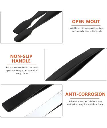 Precision Tweezers 4Pcs Stamp Tweezers stamp tool stamp stamp straight Stainless Steel Anti- Forceps As Shown 11X0.5cm - Buy Online on GoSupps.com