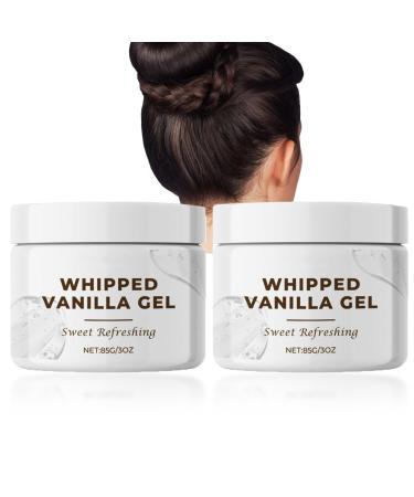 Edge Control Gel,Edge Control Wax For Women,Vanilla Styling Gel For Flyaway Hair,Edge Control Gel For Afro Hair,Smooth Hairline And Edges (2PC)