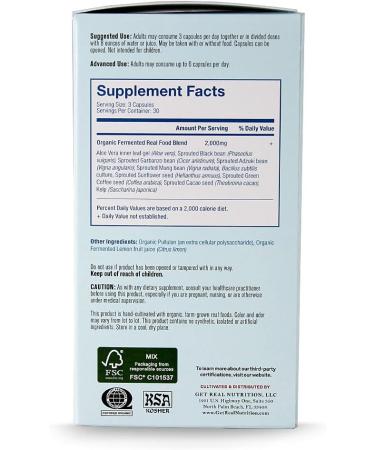 Get Real Nutrition Real Probiotic Fit 90 Veg Caps - Digestive Support Supplement - Buy Online on GoSupps.com