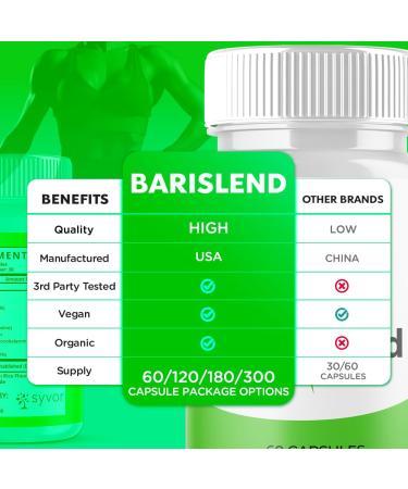 Barislend Capsules Official Barislend Pink Salt Pills with All Natural Ingredients Bari-Slend Advanced Formula Vitamin Pills for Health and Wellness Supplement for Men and Women (60 Capsules) - Buy Online on GoSupps.com