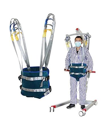 Medical Gait Belt Divided Leg Sling for Elderly & Disabled Full Body Patient Lift Sling Medical Walking Standing Aids Carrier for Leg Thigh Arm Lumbar Relief Trainer Load Capacity 400 Lbs Medium