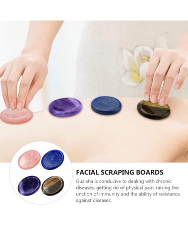 4pcs Tiger Eye Stone Guasha Massage Tool Set | Thumb Stones & Body Gems for Face & Hand Relief - Buy Online on GoSupps.com
