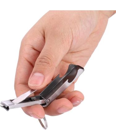 Alomejor 2-in-1 Mini Tool Keychain Ring: Stainless Steel Nail Cutter & Bottle Opener - Buy Online on GoSupps.com