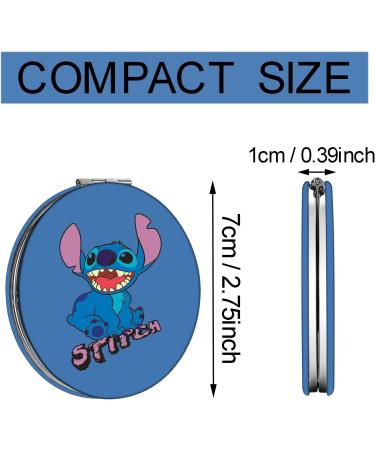 Ohana Gift - Stitch Makeup Mirror for Women | Travel Compact Mirror | Friendship Gift | Movie Lover Gift (Blue) - Buy Online on GoSupps.com