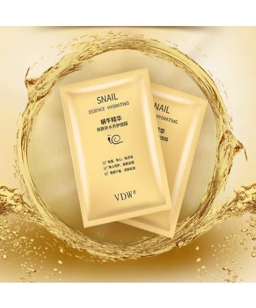 Snail Essence Face Mask - Deep Moisturizing Anti-Aging & Hydrating Silk Masks (5pcs) - 100% Natural Snail Secretion Filtrate - Buy Online on GoSupps.com