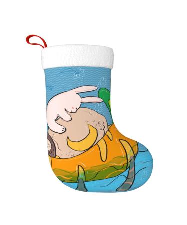 YYHHAOFA Sunflower Seeds and Rabbits Prints Christmas Decorative Stockings : Soft Light and Tactile Suitable for Christmas Halloween