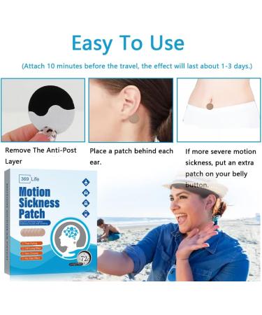 369 Life Motion Sickness Patches - 10 Sea Sickness Patch for Cruise - Adults and Kids - Buy Online on GoSupps.com