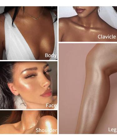 Shimmering Body Highlighter Cream - Long-Lasting Shine, Glitter, and Brightening - Pearl White - 60.00g - Buy Online on GoSupps.com
