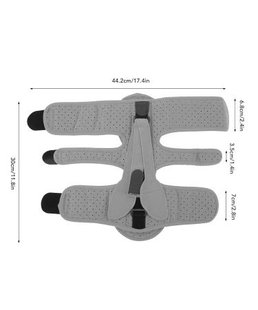 Pongnas Foot Drop Orthosis | Comfortable Ankle Support with Hook and Loop Closure | Triple Pressure Band for Drop Foot Injuries - Gray - Buy Online on GoSupps.com