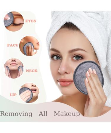 Large Reusable Makeup Remover Pads - Soft Microfiber Face Cloths 12 Pack with Laundry Bag 5 Inch Washable Premium Cleaning Pads - Buy Online on GoSupps.com