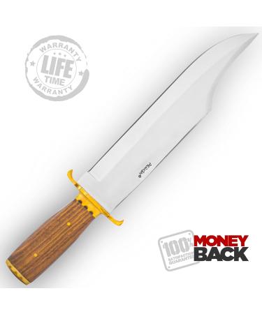 Perkin 38cm Hunting Knife Bowie with Leather Sheath - Premium Quality Survival Knife for Outdoor Adventures | International Shipping Available - Buy Online on GoSupps.com