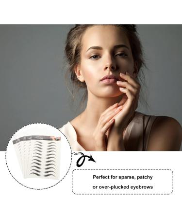 NOLITOY 4 Sheets Waterproof Eyebrow Stickers Eyebrow Peel off Imitation Eyebrow Sticker Cosmetic Make up 6d 21x14.8cm Black - Buy Online on GoSupps.com