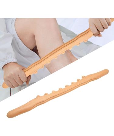 Natural Wooden Massage Stick - 8 Pressure Points for Neck & Back Pain Relief | Manual Massage Tool for Body Relaxation - Buy Online on GoSupps.com