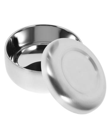 Dressoos stand cup closed-polished cleaning lid razor shaver razor material silver tool with home steel-cremes men you hairdresser safe bowl useful durable