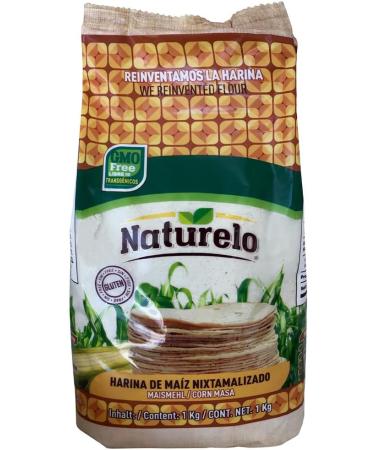 Naturelo Harina De Maiz Blanco 1kg / Mexican White Corn Flour Gluten Free & GMO Free Flour for Tortillas - Buy Online on GoSupps.com