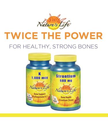 Nature's Life Vitamin K 1000mcg Supplement for Healthy Bones & Cardiovascular Support - 50CT - Buy Online on GoSupps.com