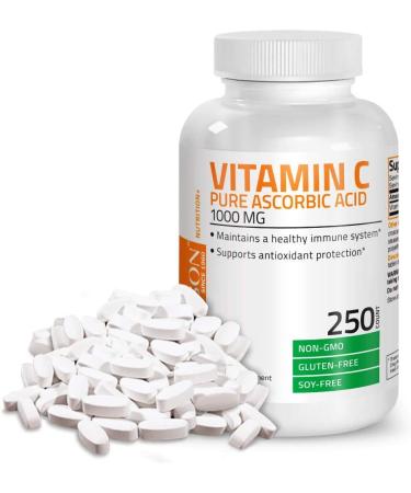 Vitamin C 1000mg Non-GMO - Immune Support & Antioxidant - 250 Tablets - Buy Online on GoSupps.com