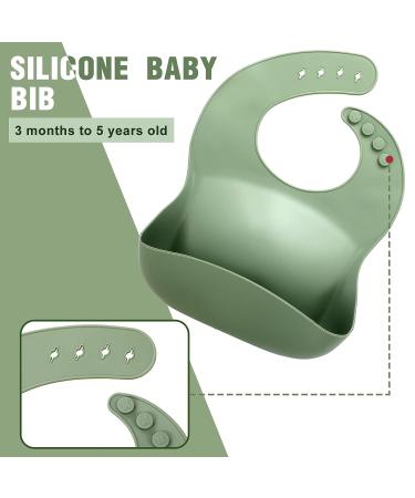 21 Pcs Silicone Baby Feeding Set - Toddler Led Weaning Supplies - Suction Plate, Spoon, Fork, Bowls, Sippy Cup, Bib, Placemat - 10+ Month - Dark Color Fresh Style - Buy Online on GoSupps.com