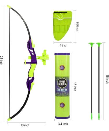 Sport Series Archery Shooting Set - Bow & Arrow Toy for Kids - Outdoor Hunting Game with 12 Suction Cup Arrows - Green - Buy Online on GoSupps.com