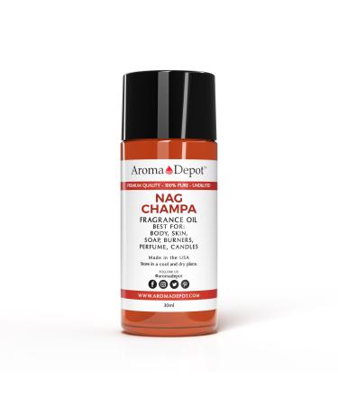 Nag Champa 30ml. Fragrance Oil I Perfume I Skin Oil I Scented Oil. DIY Projects such as Candles Bath Bombs Body Butters Creams & Lotions. Few Drops in The Diffuser Burners or Warmers.