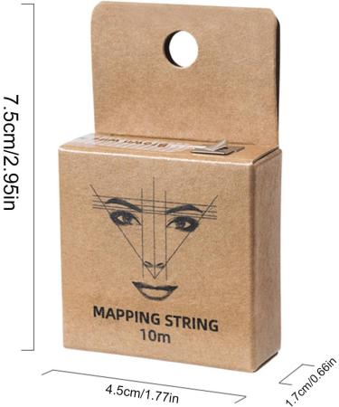 Eyebrow Mapping String Tool - Pre-Dyed Mapping Thread for Makeup Ideal for Creating Symmetrical Brows | Eyebrow Sequence Mapping Tool for Professional Makeup - Buy Online on GoSupps.com