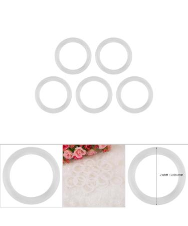 20 Pack O-Rings Baby Pacifier Clips - Safe & Durable Silicone Pacifier Chain Holders (2.5 cm Transparent) - International Shipping - Buy Online on GoSupps.com