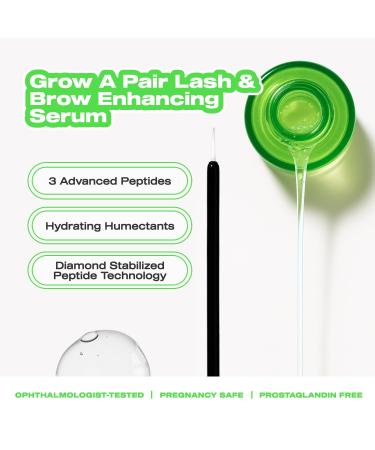 Educated Mess Grow A Pair Lash & Brow Enhancing Serum 5 ML / 0.17 fl oz Prostaglandin Free Non-Irritating - Buy Online on GoSupps.com