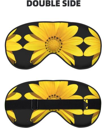 Sunflower Print Ultra-Soft Light-Blocking Eye Mask for Optimal Comfort & Restful Sleep | International Shipping Available - Buy Online on GoSupps.com