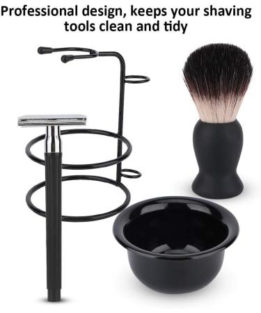 Men's Beard Shaving Set - Professional Butterfly Open Double Edge Razor, Brush, Bowl, Stand Holder - Wet Shave & Beard Kit Gift - Buy Online on GoSupps.com