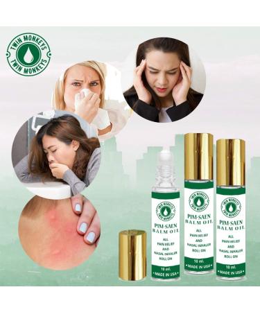 TWIN MONKEYS Oil | Pure PIM-SAEN Balm Oil ROLL ON (Pack of 3) - Buy Online on GoSupps.com