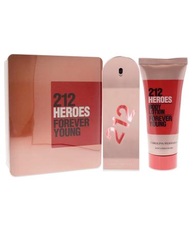 Carolina Herrera 212 Heroes Forever Young 2.7oz EDP Spray 3.4oz Body Lotion Women 2 Pc Gift Set 1 Count (Pack of 2) - Buy Online on GoSupps.com
