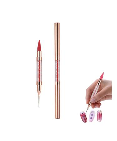 Dual End Rhinestone Pen Tool Nail Rhinestone Picker Dotting Tool Diamond Painting Dotting Pen Nail Art Dotting Pen Pick Up Applicator Dual Tips Dotting Pen Beads for DIY Nail Art Crafts (C)