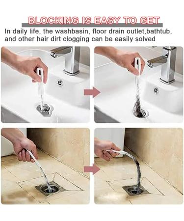 5 Pcs Pipeline Dredging Brush Sink Drain Cleaning Brush Waterpipe Overflow Cleaner 17.7 inch Drain Cleaning Brush with Anti-Slip Handle Household Sewer Hair Cleaner for Sink Bath Plug Sewer - Buy Online on GoSupps.com