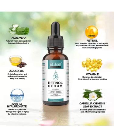 Retinol Serum Retinol Liposome Delivery System with Hyaluronic Acid and Vitamin E Aloe Anti Aging Retinol Serum for Skin Repair Brighten Your Look Fine Line and Wrinkles - Buy Online on GoSupps.com