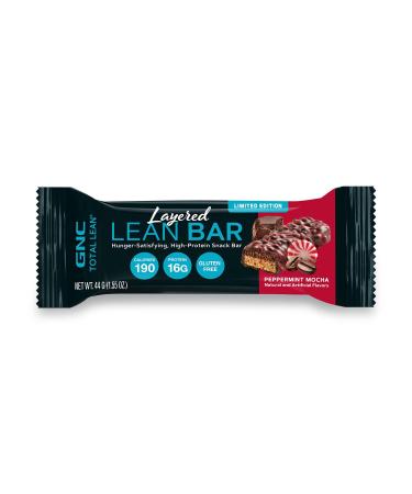 GNC Total Lean Layered Lean Bar - Peppermint Mocha (9 Bars) | Buy Internationally for Optimal Weight Management - Buy Online on GoSupps.com