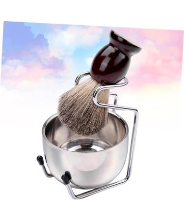 Minkissy 9-Piece Men's Beard Care Set - Bamboo Shaving Brushes & Facial Hair Grooming Tools for Cyclists - Premium Quality Silver Beard Brush Set - Buy Online on GoSupps.com