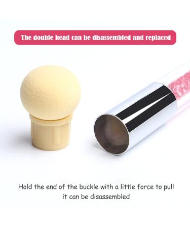 Yhzmy Nail Art Tools - 2 Pcs Double Head Ombre Sponge Brushes with 8 Replacement Heads for UV Gel & Nail Design - Buy Online on GoSupps.com