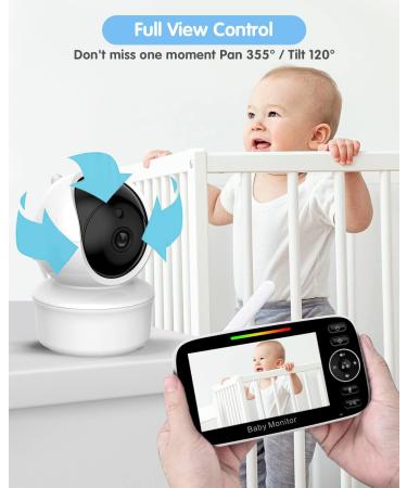 MOXTOYU Video Baby Monitor 4.3 HD Screen with 2-Way Talk, Night Vision, Temperature Monitoring, 8 Lullabies - Perfect Gift for Newborns - Buy Online on GoSupps.com