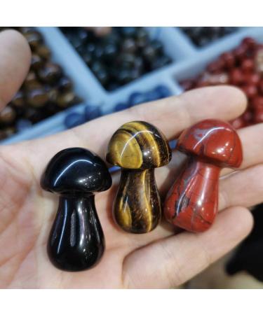 Natural Crystal Rough Natural Mixed Mushroom Model Crystal Stone Mushroom Statue Crafts Decoration (Color : Kambaba)