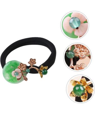 Mikinona 1pc Ancient Style Hair Circle Headband Elastic Decorative Hair Tie Gemstone Hair Tie Hair Styling Tie Bejeweled Headband Flower Hair Tie Girl Green Agate Bun Literature and Art - Buy Online on GoSupps.com