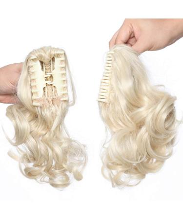 SEGO Ponytail Extension | Voluminous Wavy Hair Piece | Realistic Bleached Blonde Braid - 30cm (110g) - Buy Online on GoSupps.com