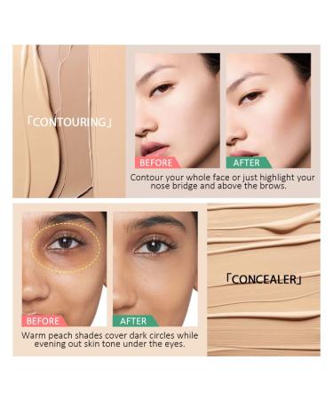 HAOYA 6 Color Correcting Concealer Palette - Cream Contouring Makeup Kit for Dark Circles, Red Marks, and Scars - Light Medium Shade - Buy Online on GoSupps.com