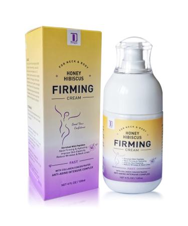 Hibiscus and Honey Firming Cream, Skin Tightening Cream, Neck Firming Cream Improves Skin Elasticity and Reduce Neck Lines, with Collagen Concentrated Anti-aging Intensive Complex-Formulated with Hibiscus & Honey Extract,