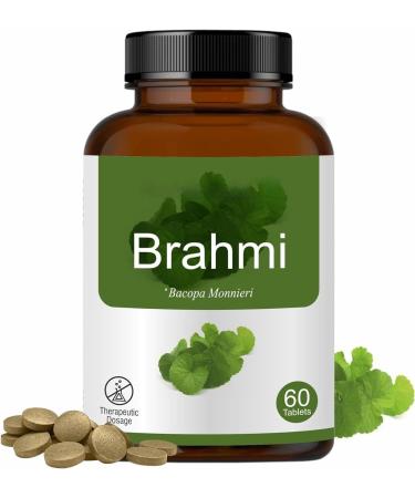 Brahmi Tablets 500Mg 60 Tablets |Rejuvenates Health |Stimulates Skin Regeneration (Pack of 1) - Buy Online on GoSupps.com