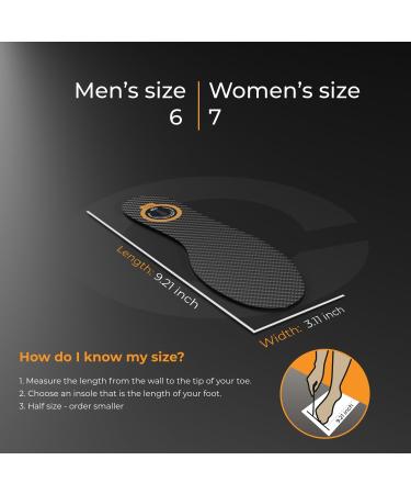 Carbon Fiber Insole | Rigid Shoe Insert for Pain Relief & Recovery | Graphite Insert for Arthritis Hallux Rigidus & Morton s Neuroma | Stiff Soles for Men & Women - EU36 (234mm) Black - Buy Online on GoSupps.com
