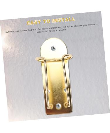 Housoutil Clipper Stand Beard Holder Barber Clippers Professional Hair Scissor Holder Hair Clipper Hair Trimmer Holder Barber Clipper Holder Fader Gem Stainless Steel 12.5x6cm Gloden - Buy Online on GoSupps.com