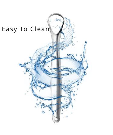 Stainless Steel Tongue Scraper for Bad Breath | Travel Essential Oral Care | Easy-To-Use Tongue Cleaner for Fresh Breath - Buy Online on GoSupps.com